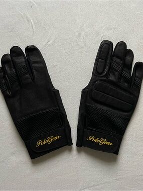 Polo Gear Black Performance Polo Riding Gloves